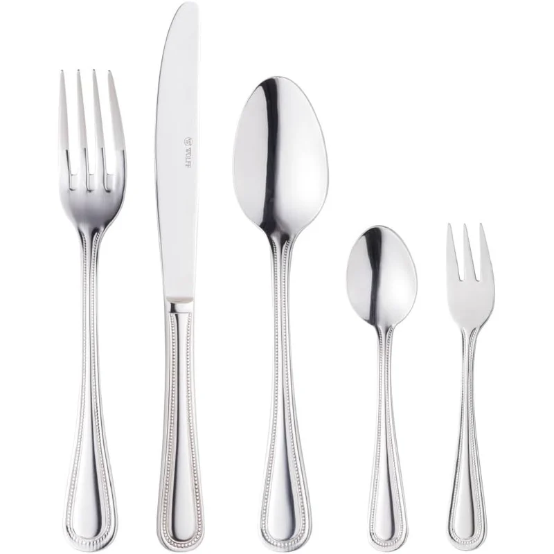 Faqueiro Pérola em aço inox, 30 peças (Wolff)